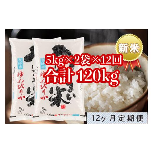 ふるさと納税 北海道 雨竜町 うりゅう米「ゆめぴりか（無洗米）」5kg×2袋 定期便！毎月1回・計12回お届け