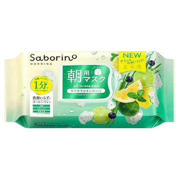 SABORINO 早安面膜N IM24 沁涼檸果 快速完成洗臉保養 展現水嫩透亮光澤  28入  1組