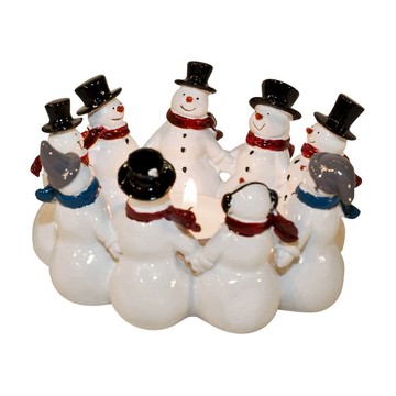 瑞典HARVESTTIME-雪人燭台 11x6.5CM