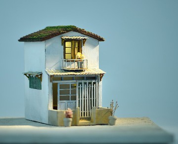 水泥老屋創作--天窗閣樓白屋透天厝(訂製)