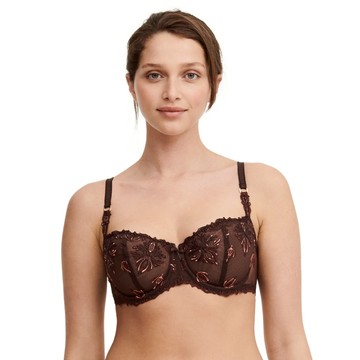 【Chantelle】Champs-Elysées_法式 1/2網紗無襯內衣_B-D(26050_0Q2波爾多紅棕)