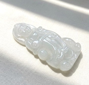 冰種翡翠觀音菩薩 | 天然緬甸玉翡翠A貨 | 送禮