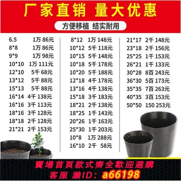 【台灣公司 可開發票】營養缽裝土神器營養杯育苗杯加厚育苗盆黑色塑料育苗袋一次性花盆
