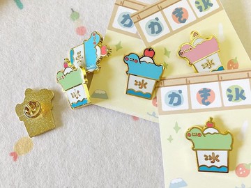 狗狗夾星/原創金屬徽章/雷龍刨冰_3款