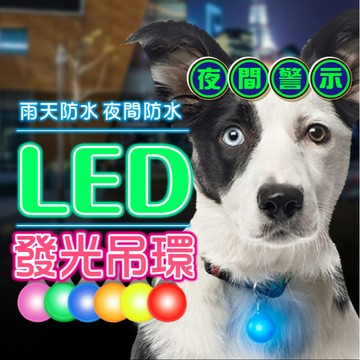【夜間警示👍安全必備】發光狗吊墜 LED發光吊墜 發光狗牌 夜間遛狗吊墜 發光項頸圈  寵物吊飾狗狗閃光吊牌警示燈