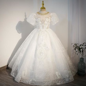 高端蓬蓬裙洋氣生日鋼琴兒童禮服