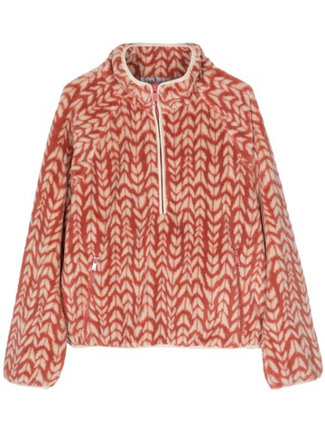 The Upside - arrow-print fleece pullover jacket - women - Recycled Polyester - S - Brown