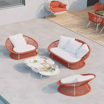 ??快速出貨?? 公司貨 戶外藤編組合庭院休閑家具酒店別墅民宿陽臺露天室外防水藤椅沙發