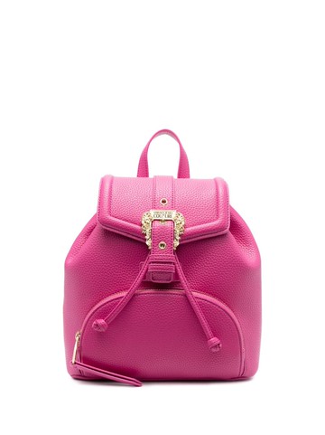 Versace Jeans Couture - Baroque-buckle faux-leather backpack - women - Polyester/Polyurethane Resin/Polyester - One Size - Pink