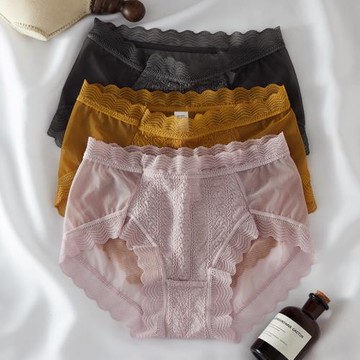 sparrow angel奢華性感網紗內褲女蕾絲邊底褲薄透女士中腰三角褲