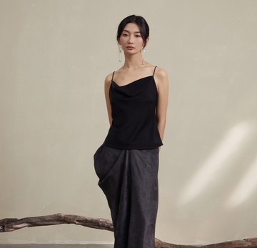 【冰絲彈力】新中式復古 薄款美背/蕩領吊帶