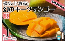 ＜優品＞幻のキーツマンゴー約1kg（化粧箱）1玉～2玉