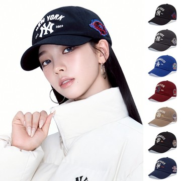 MLB 可調式軟頂棒球帽 紀念布章款 道奇/紅襪/洋基/大都會/教士隊 (3ACPB105N-七款任選)【官方旗艦店】