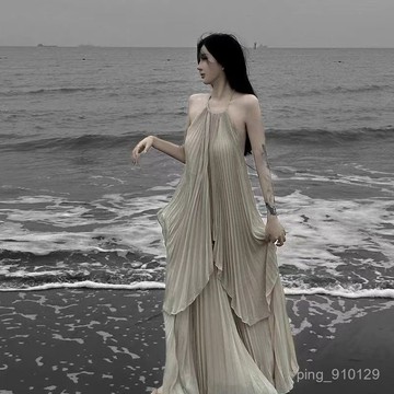 【春夏女裝】3-12海邊度假長裙高級大擺飄逸套裝裙子 海邊女裝 夏季短袖連身裙 寬鬆夏日洋裝 可愛孕婦裝 韓係女裝