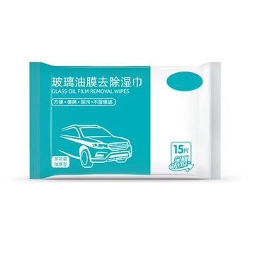 油膜去除劑 玻璃專用去油膜去污除濕巾 玻璃防霧濕紙巾 擦車用品 汽車用品 居家窗戶玻璃清潔布【15抽/包】