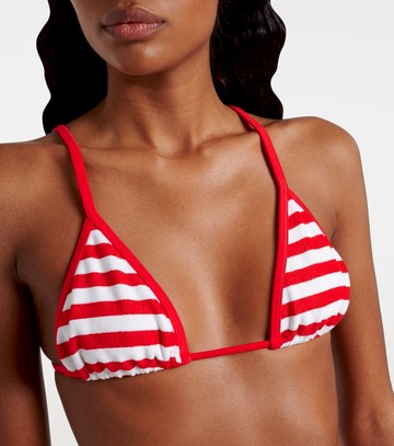 Jade Swim Via striped terry bikini top