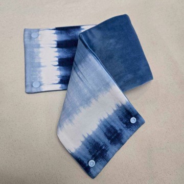 藍疊影-脖圍 (環保數位印花)