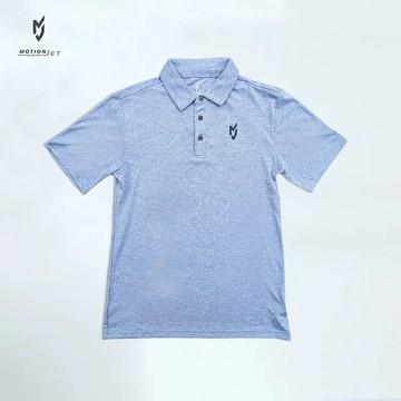 MJC018-木醣醇中性版機能POLO衫 (麻藍) XS-3XL