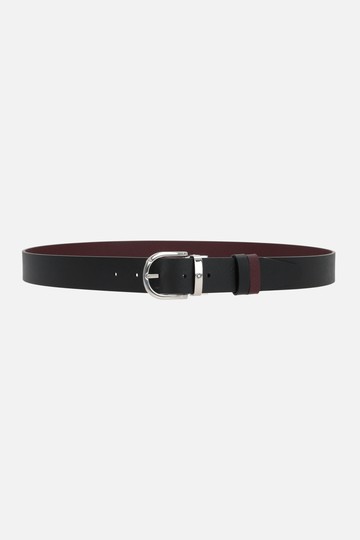 MONTBLANC textured leather reversible belt Man