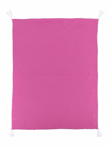 Little Bear - tassel-detail two-tone blanket - kids - Cotton - One Size - Pink