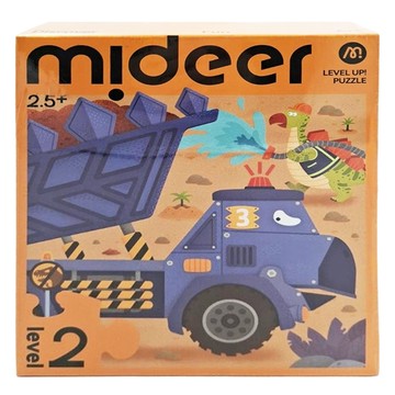 mideer 益智升級拼圖系列 2階 恐龍施工中  1盒  37片