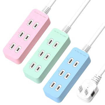 成電牌超值型 CT-2033 2孔3座延長線 平貼式插頭