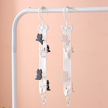 [Hare.D]現貨 貓咪衣帽架 帽子收納架 帽子連環收納架 鐵藝帽子收納架 門後收納架 壁掛式 帽架掛鉤 帽子掛架