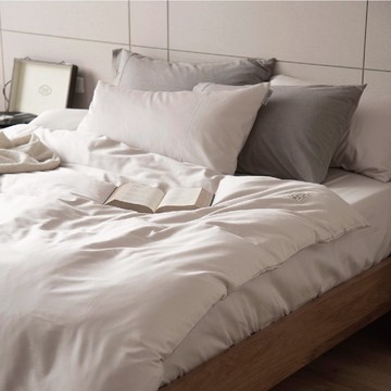 Basic6 燕麥奶 300織長絨棉 床包枕套/床包被套組/台灣製