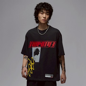 NIKE 短袖上衣 男 重磅 寬鬆版型 AS M J FLT ESS OVSZ SS CREW 黑 HJ2367-010