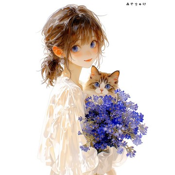 【4 月新品 3】07-120-0211 人物貼紙 春季女孩與動物