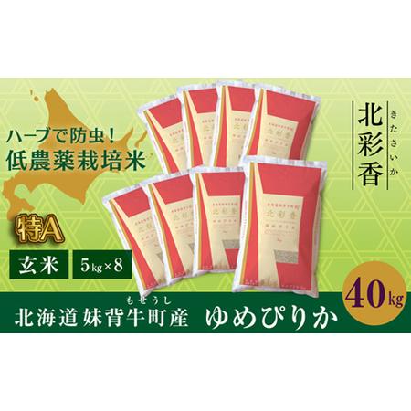 ふるさと納税 令和５年産 妹背牛産玄米40kｇ（一括）（1月発送） 北海道妹背牛町