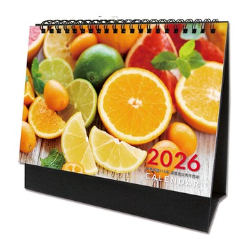 2026年 水果三角桌曆