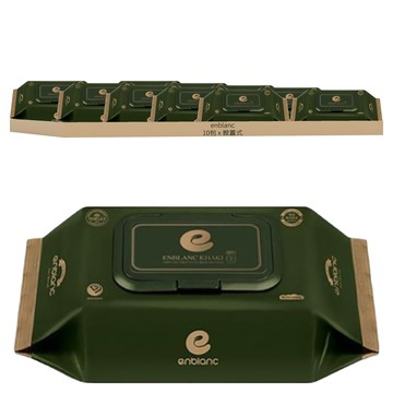 enblanc Safe Khaki 嬰兒用濕紙巾 掀蓋式  32張  10包