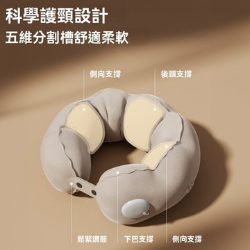 🔥臺灣出貨🔥按壓式充氣u型枕旅行枕頭便攜坐飛行護頸枕u形枕長途高鐵睡覺神器