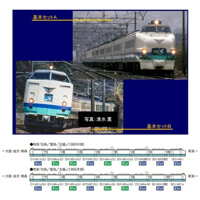 高級品市場 TOMIX JR485系上沼垂色 基本A+増結9両セット