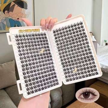 🎀熱銷爆款🎀 免膠200簇犬系狗狗眼自然捲翹濃密無需膠水模擬分段式新手假睫毛