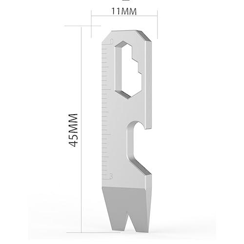 Hamans EDC ポケットこじ開けバーキーホルダーマルチツール、チタンこじ開けバー、キーホルダー