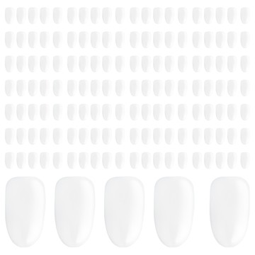 Jello Jello 可重複用人造甲片，Shot Oval 4號，透明，150片