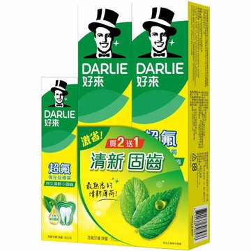 好來DARLIE 超氟強化琺瑯質牙膏 175gX2入 + 超氟強化琺瑯質牙膏 50g