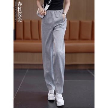 歐貨鐮刀褲女2026秋冬新款寬松窄版闊腿香蕉褲加絨運動衛褲彎刀褲