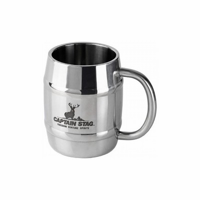 キャプテンスタッグ Captain Stag コップ マグカップ ビールジョッキ ダブルステンレス 中空二重構造 樽型 マグカップ 4ml Uh 通販 Lineポイント最大get Lineショッピング