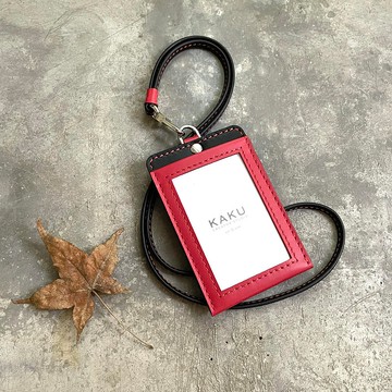 證件套  證件夾  悠遊卡夾 平紋紅/黑