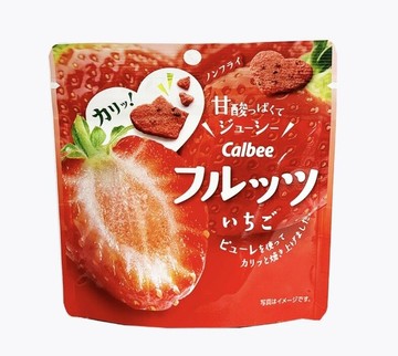 Calbee 卡樂比 Fruttu 草莓果乾心型脆片