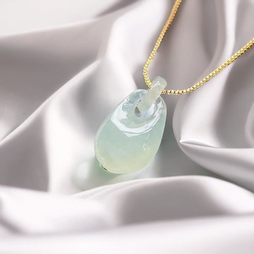 冰綠翡翠福袋項鍊 | 天然緬甸玉翡翠A貨 | 送禮