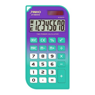 JINHO 京禾 8位元口袋型計算機 雙電源  紫色  1個