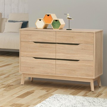 【H&D東稻家居】六斗櫃 110cm 抽屜衣櫃 抽屜收納櫃 抽屜書櫃(THY2-02370)