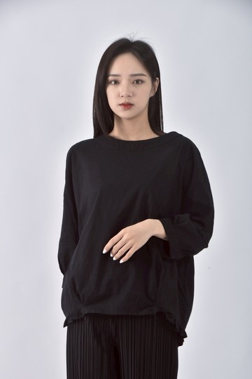 (F) e wear運動棉質純棉黑色長袖上衣