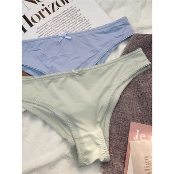 大碼內褲女基礎款半臀歐美新簡約純色少女三角褲舒適透氣半臀冰絲