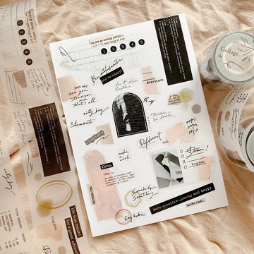 Collage 拼貼組合系列 Collage 01 霧面 PET 紙膠帶