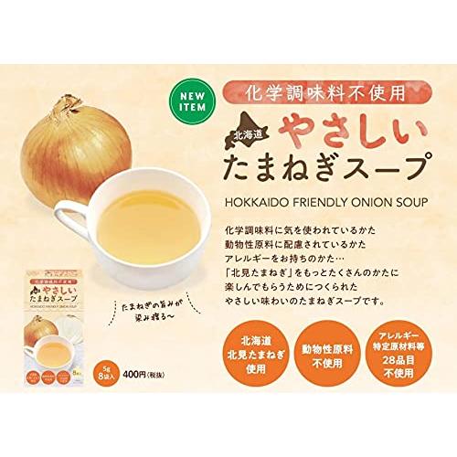 グリーンズ北見 北海道 やさしいたまねぎスープ 40g（1箱8袋入り）×5箱セット 化学調味料不使用 インスタント 乾燥スープ